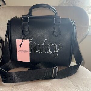Juicy Couture Black Bag with Rhinestone Detail
